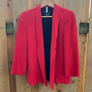 FRENCH CONNECTION size 6 red blazer 3/4 sleeve